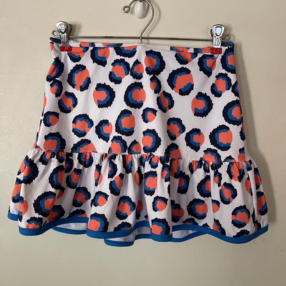 Vibrant Patterned Skort With Ruffle Hem - image 1